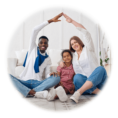 Family with New Home